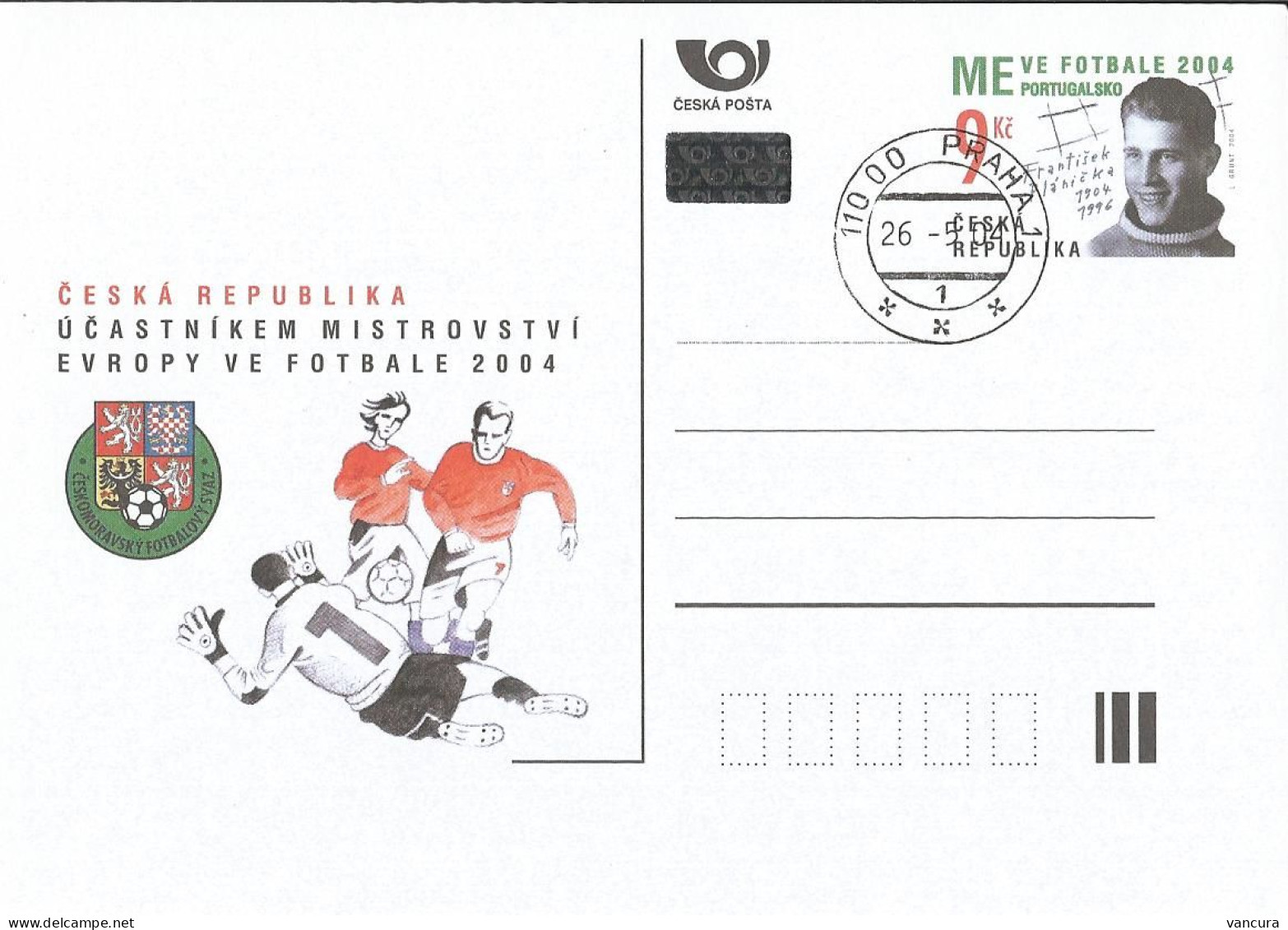 CDV 92 Czech Republic Football Championship 2004 Frantisek Planicka - Championnat D'Europe (UEFA)