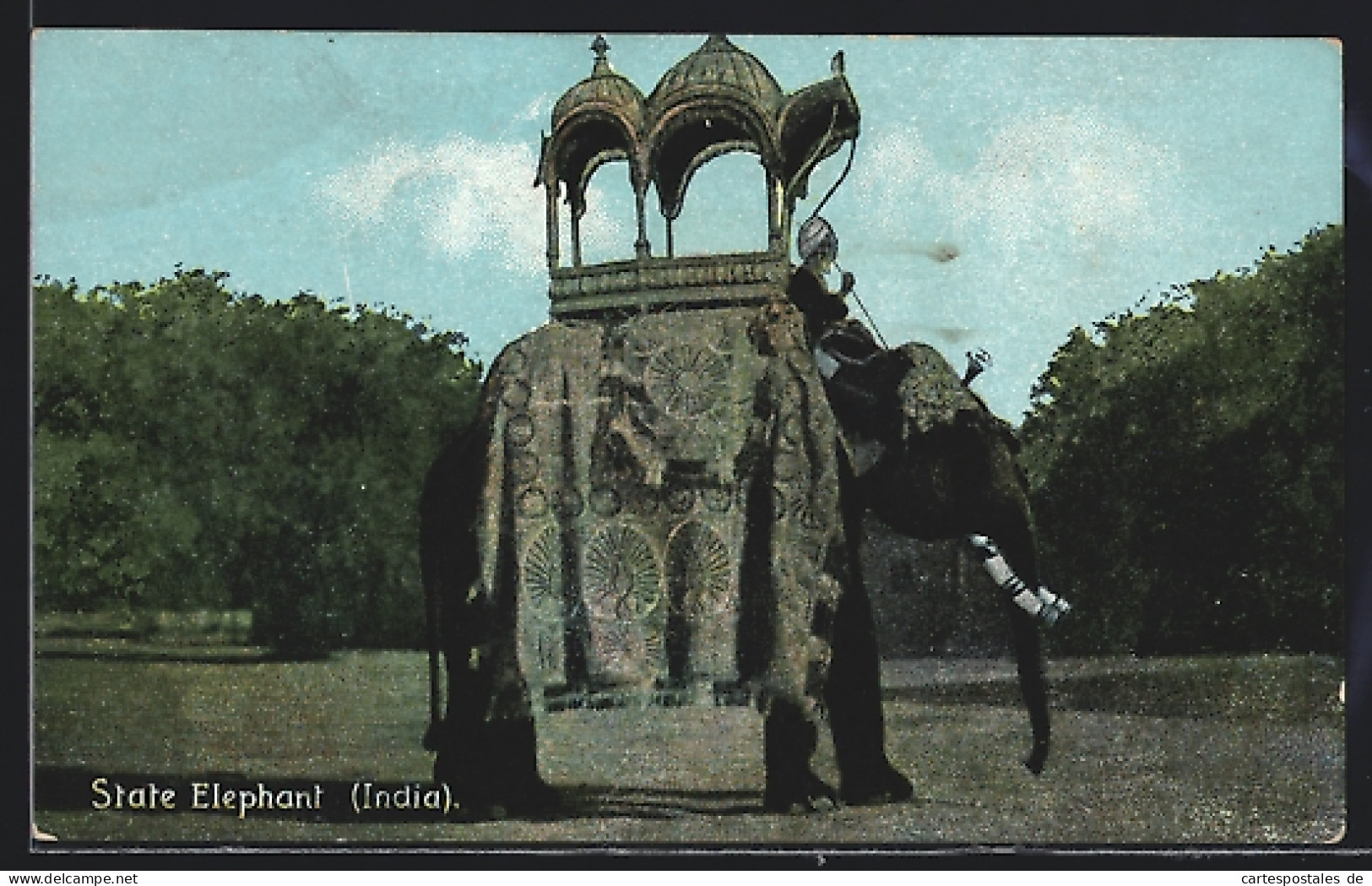 AK Indien, State Elephant, Staats-Elefant  - Elephants