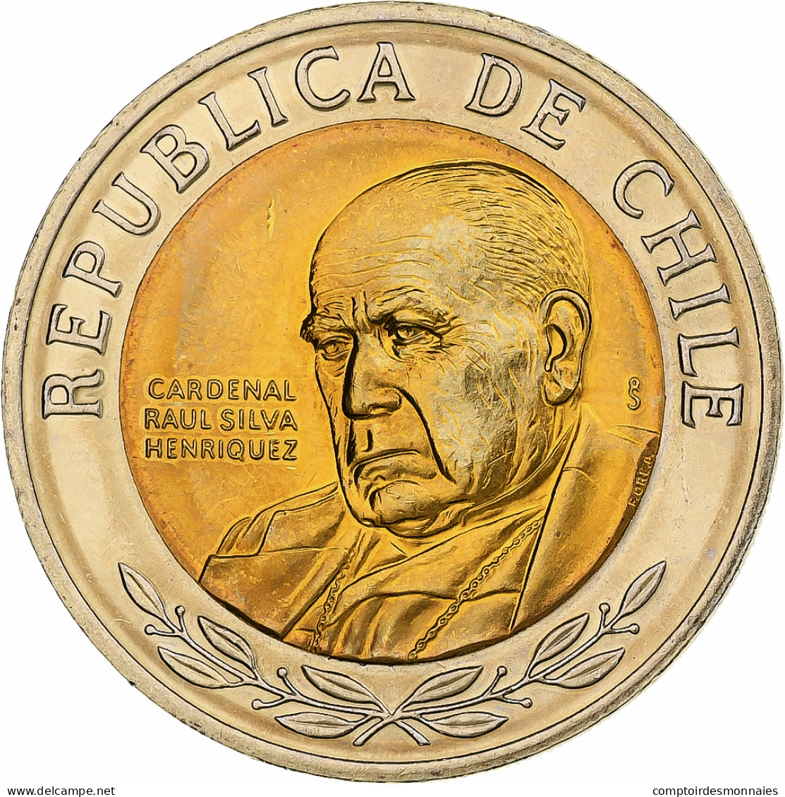 Chili, 500 Pesos, 2008, Santiago, Bimétallique, SPL+, KM:235 - Chili