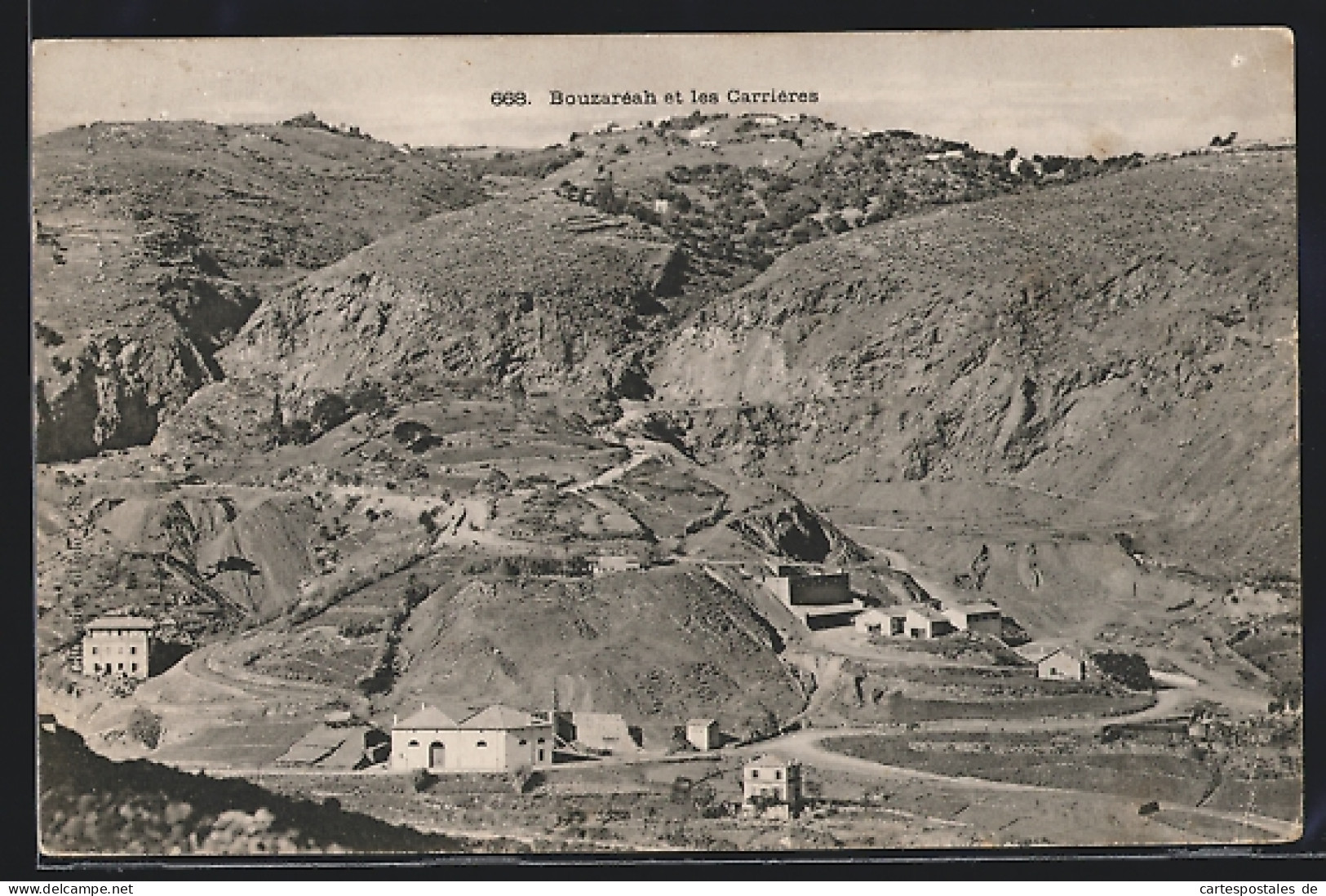 CPA Bouzaréah, Vue Générale Et Les Carrières, Bergbau  - Algerien