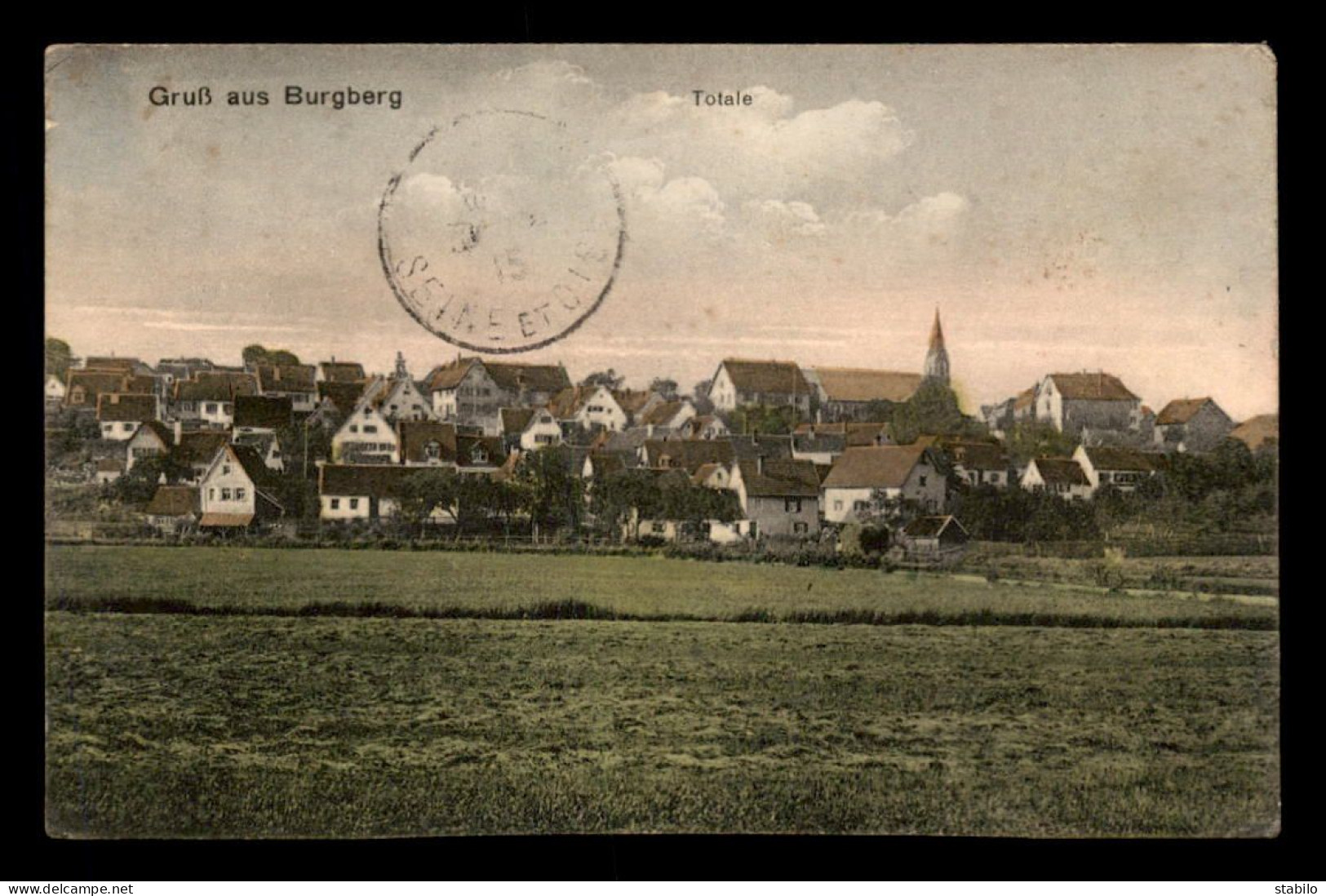 CACHET KIEGS-GEFANGENENLAGER STUTTGART II (ALLEMAGNE) SUR CARTE DE BURGBERG - GUEERE 14/18 - Guerra Del 1914-18