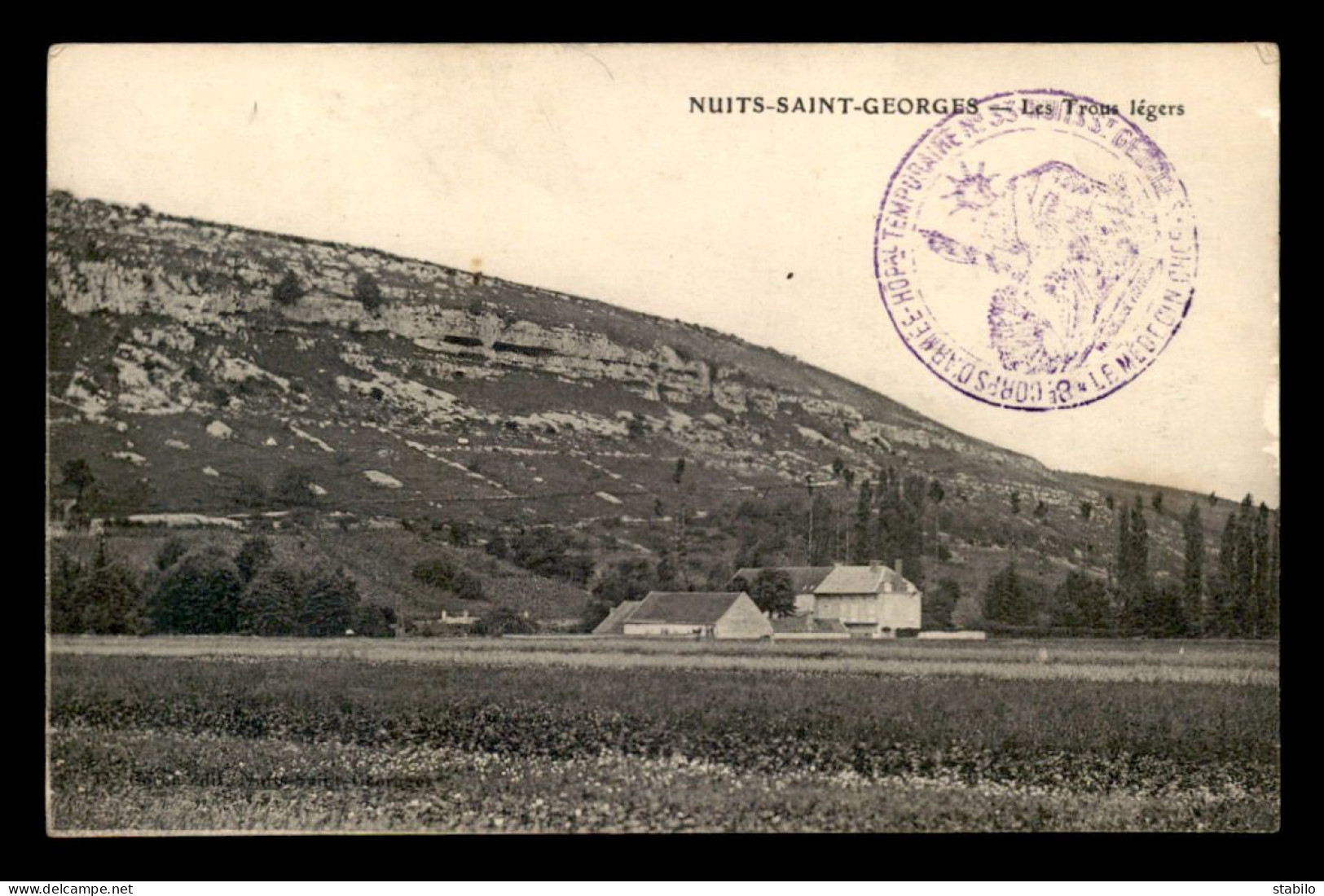 CACHET HOPITAL TEMPORAIRE N°33 - 8E CORPS D'ARMEE - NUITS-SAINT-GEORGES (COTE-D'OR) - Guerra Del 1914-18