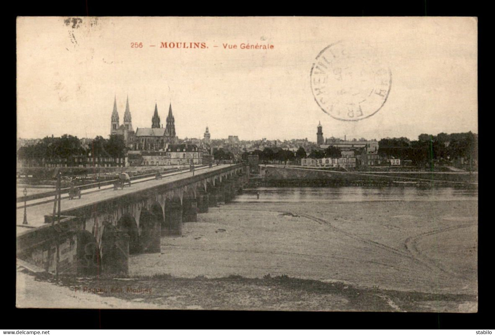 CACHET DE LA COMMISSION MILITAIRE DE LA GARE DE MOULINS - Oorlog 1914-18