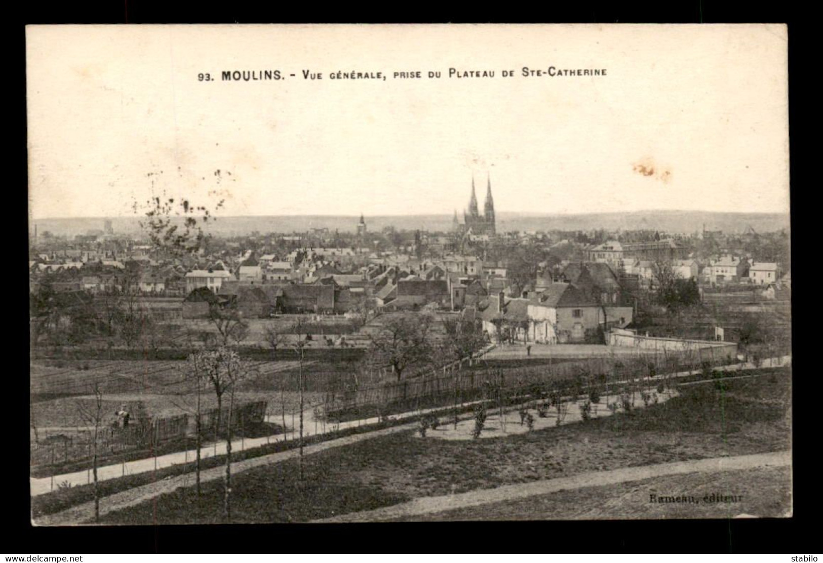 CACHET DU COMMISSAIRE MILITAIRE DE LA GARE DE MOULINS-SUR-ALLIER - Guerre De 1914-18