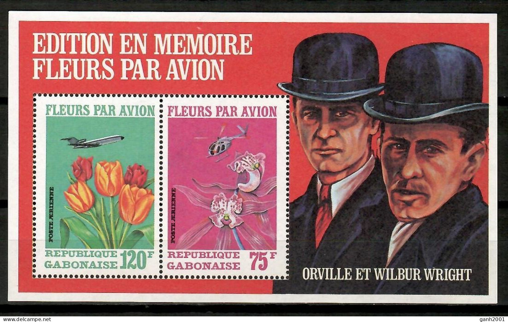 Gabon 1971 / Flowers Aviation Helicopters MNH Blumen Flores Aviación Fleurs / Cu13905  4-25 - Sonstige & Ohne Zuordnung