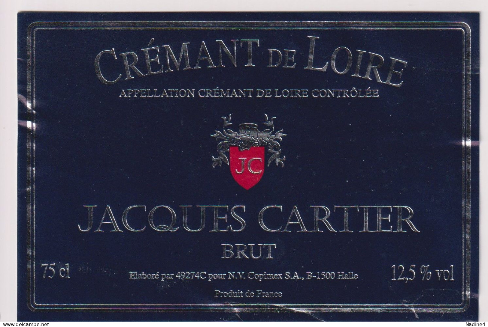 Etiket Etiquette - Vin Wijn - Cremant De Loire - Jacques Cartier - Other & Unclassified