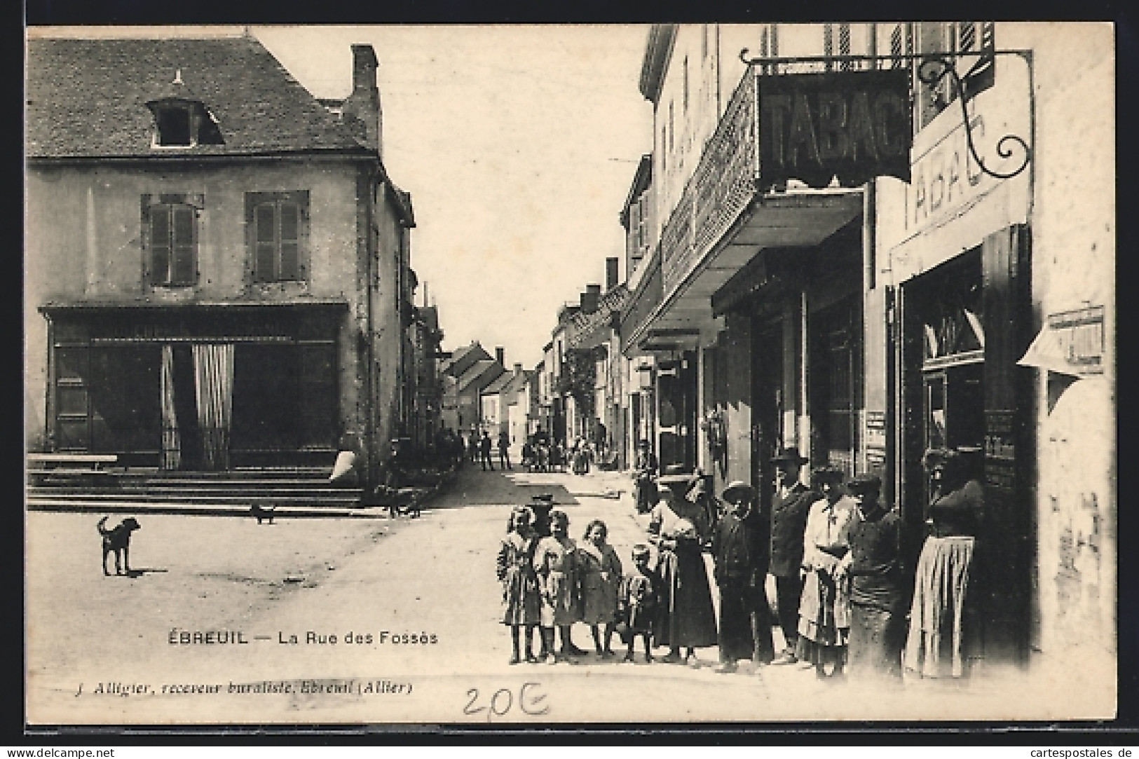 CPA Ébreuil, La Rue Des Fossés  - Other & Unclassified