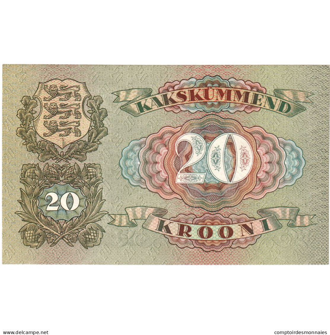Estonie, 20 Krooni, 1932, KM:64a, SPL - Estland