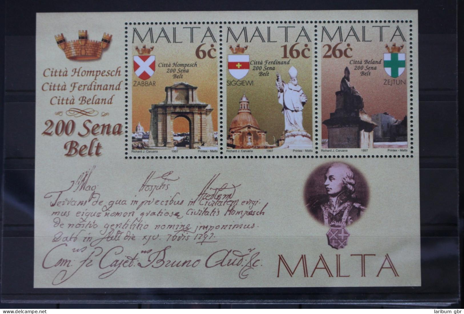 Malta Block 15 Mit 1005-1007 Postfrisch #VR988 - Malta