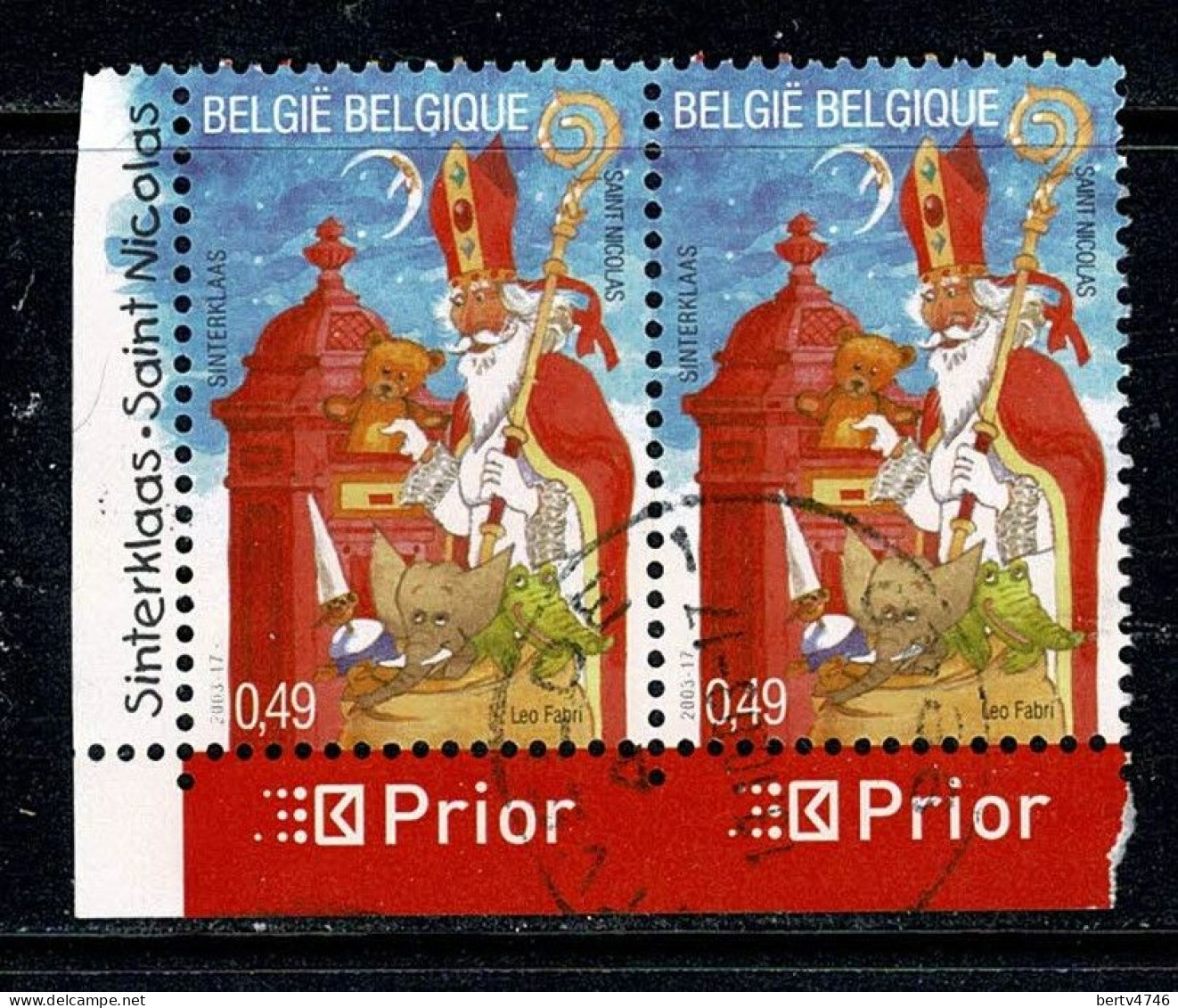 Belg. 2003 - 3210, Yv 3200 Sinterklaas / Saint-Nicolas - Gebraucht