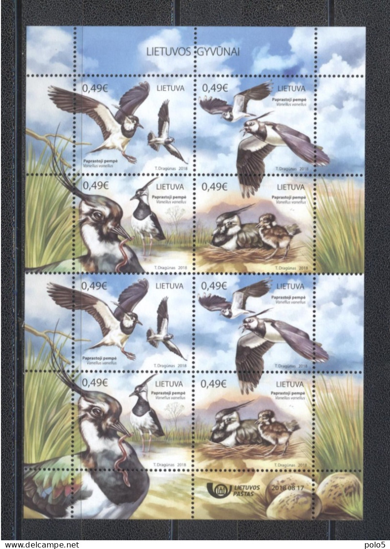 Lituania 2018- Birds Of Lithuania M/Sheet - Lithuania