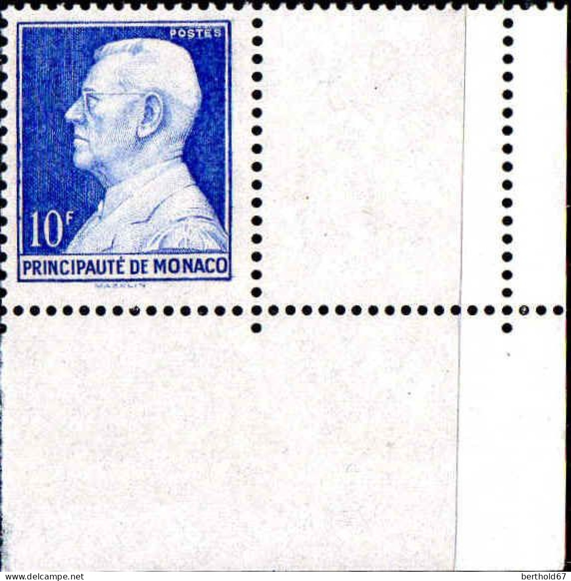 Monaco Poste N** Yv: 284 Mi:312 Prince Louis II Coin D.feuille - Unused Stamps