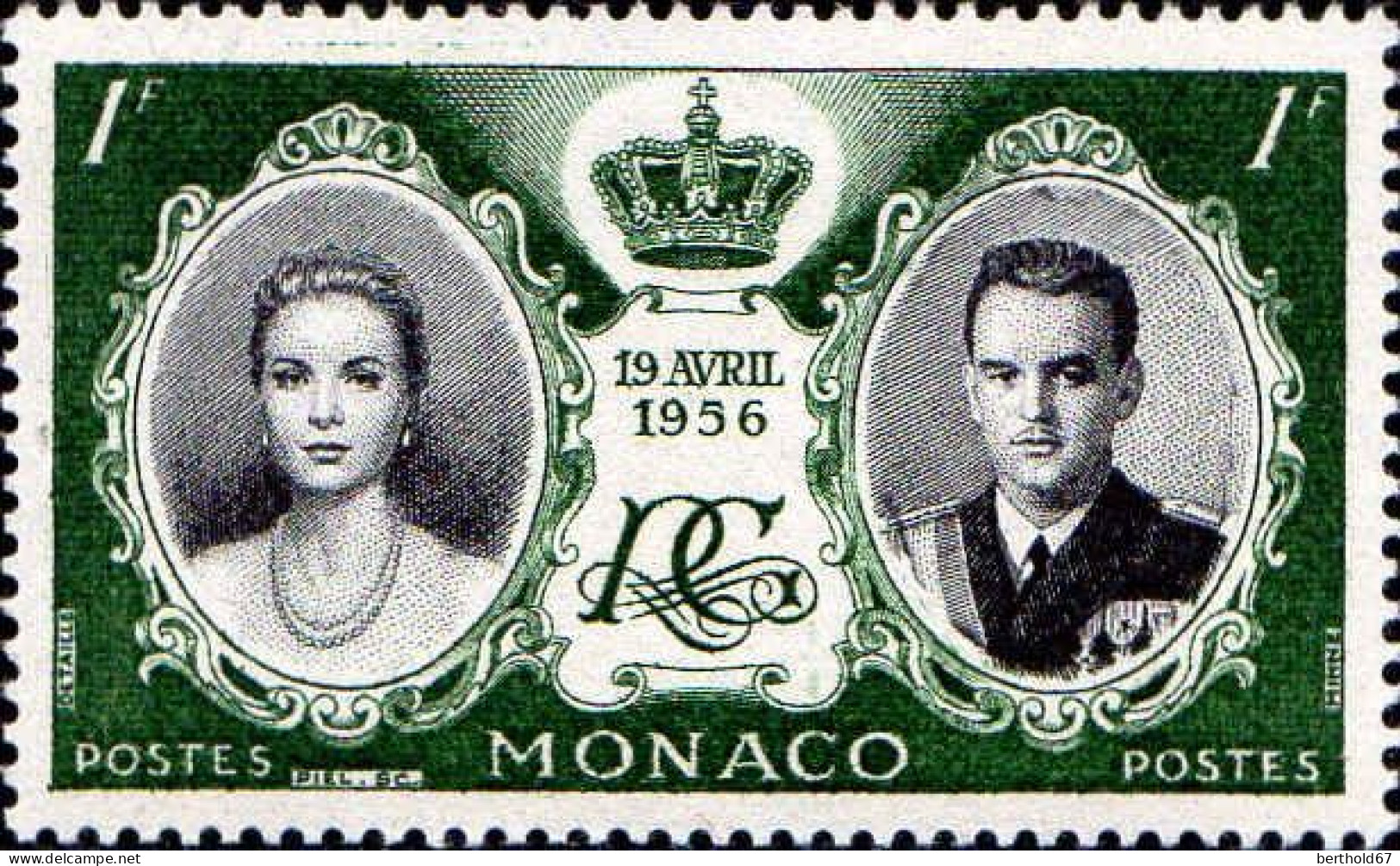 Monaco Poste N** Yv: 473/477 Mariage Princier - Neufs