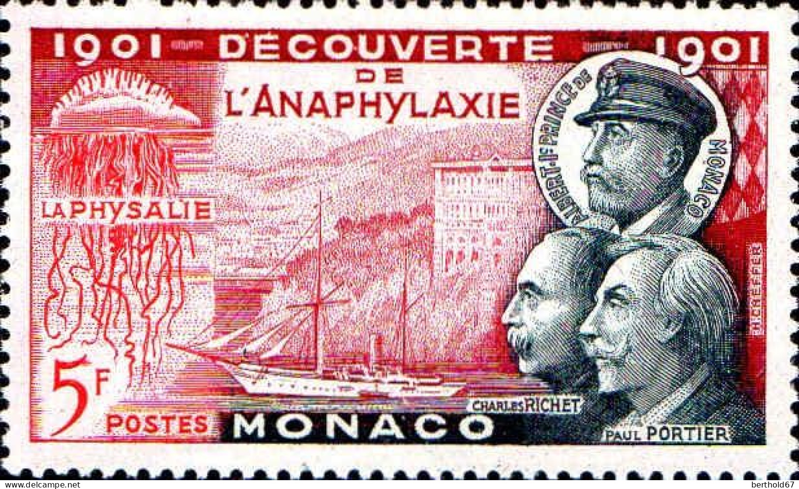 Monaco Poste N** Yv: 394/396 Cinquantenaire De La Découverte De L'anaphylaxie - Neufs