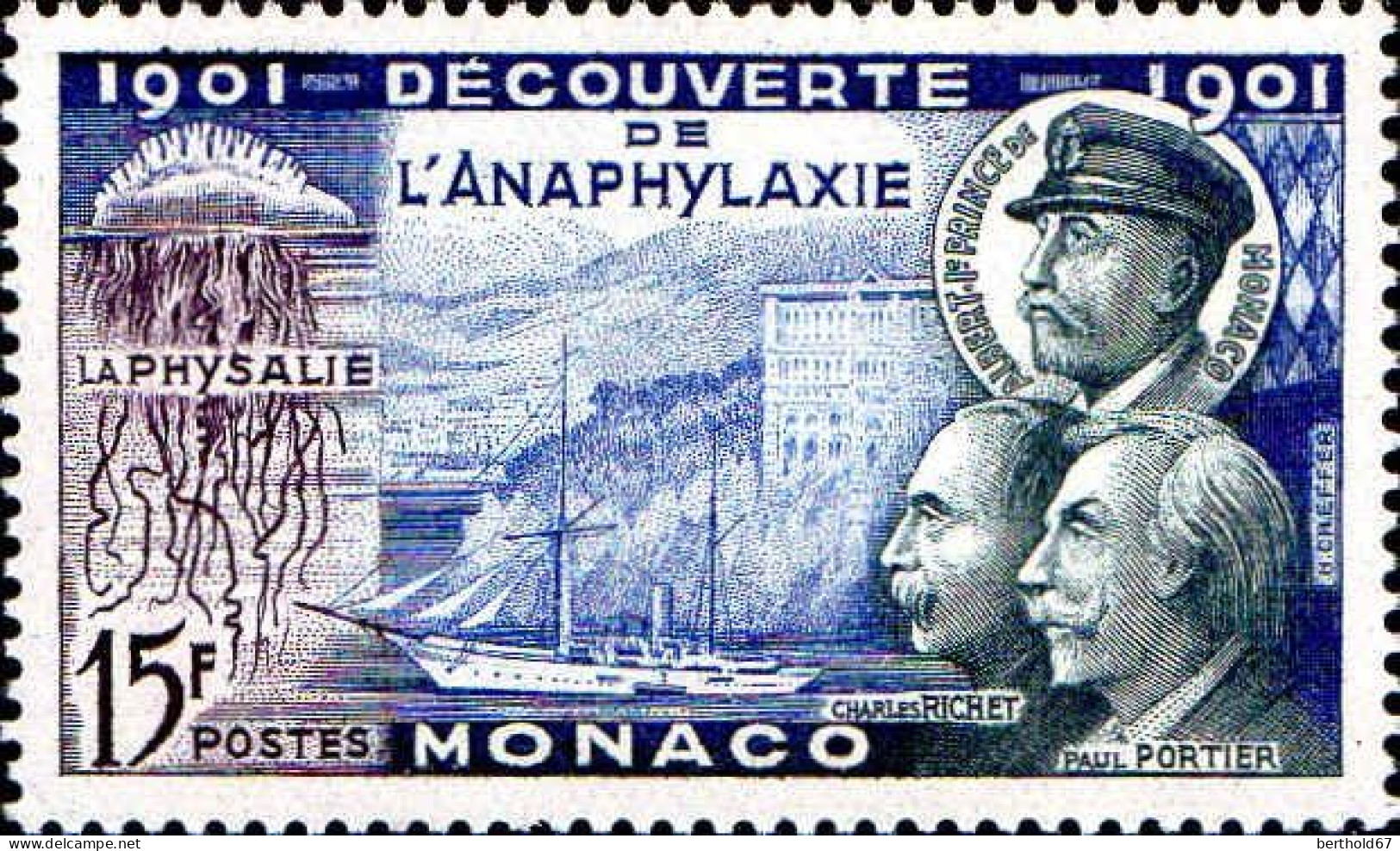 Monaco Poste N** Yv: 394/396 Cinquantenaire De La Découverte De L'anaphylaxie - Neufs