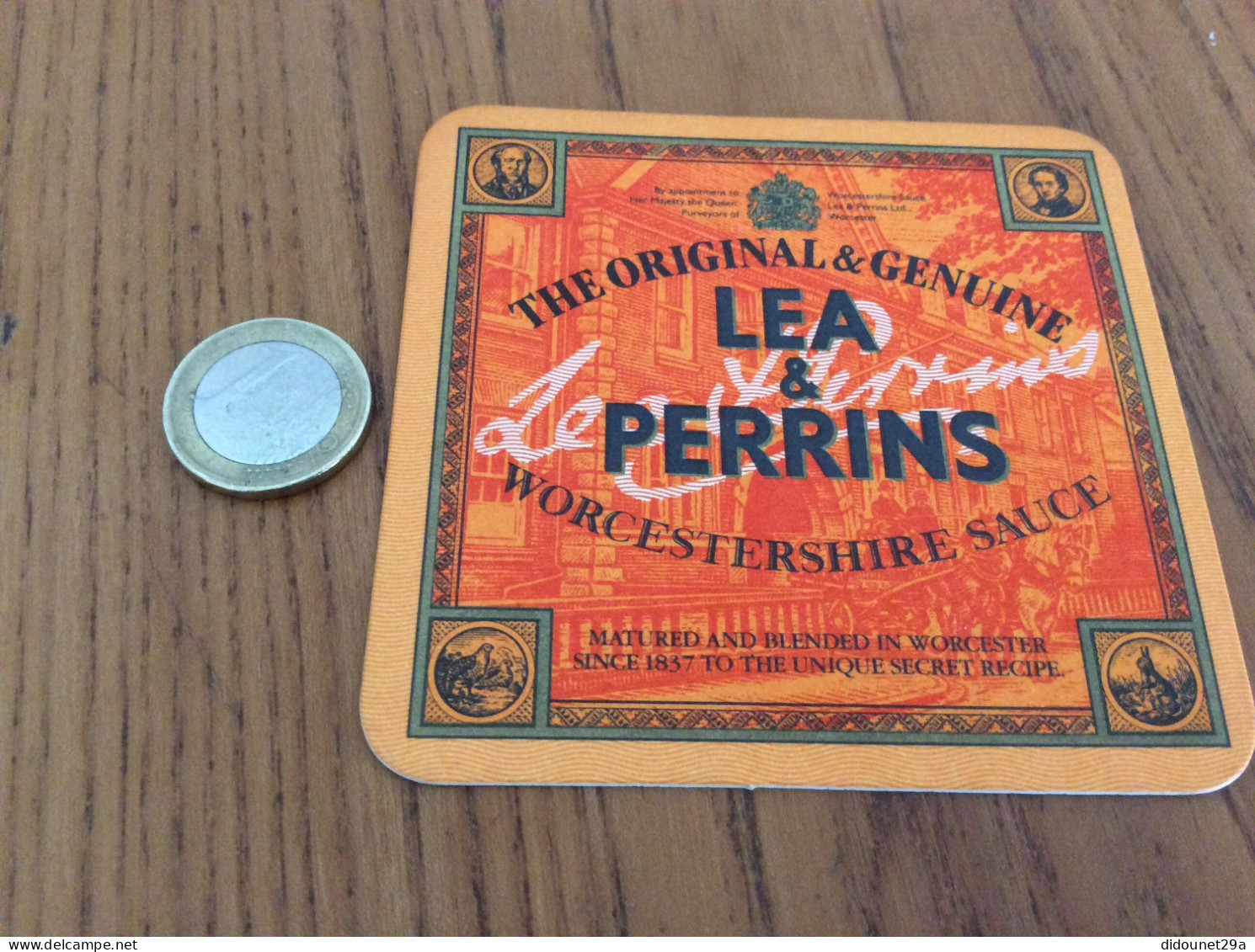 Sous-bock "THÉ ORIGINAL & GENUINE - LEA & PERRINS - WORCESTERSHIRE SAUCE " - Bierdeckel