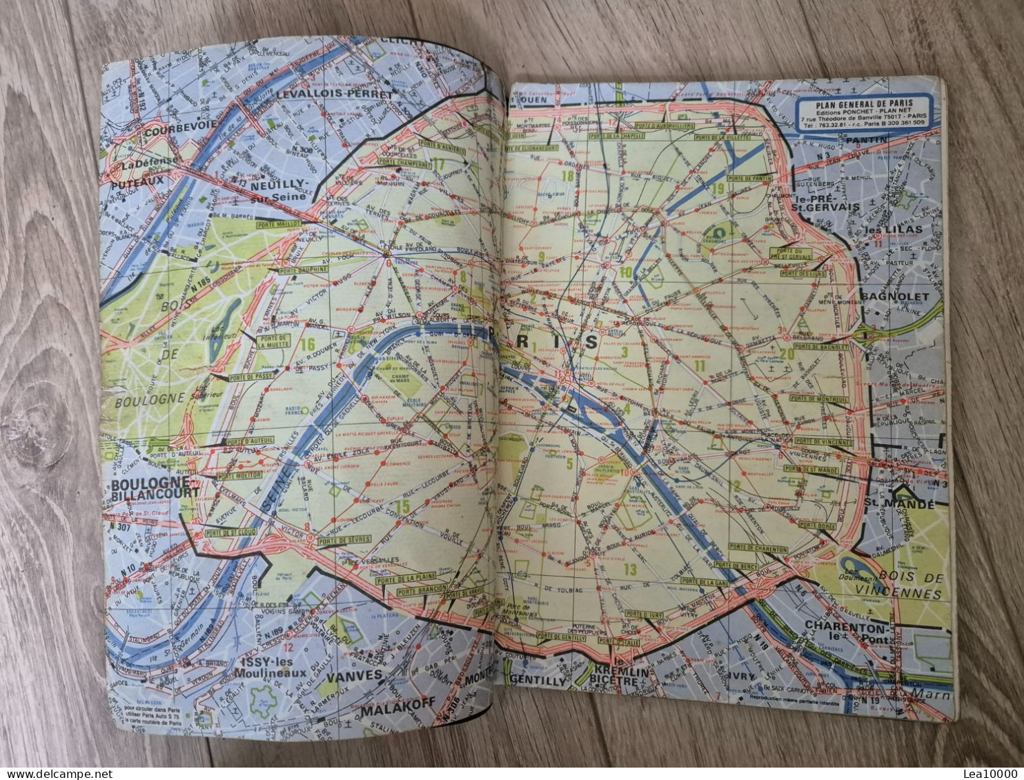 Grand Paris 20 Arrondissements 50 Plans/ Banlieue 300 Plans Ponchet +carte Routière - Maps/Atlas