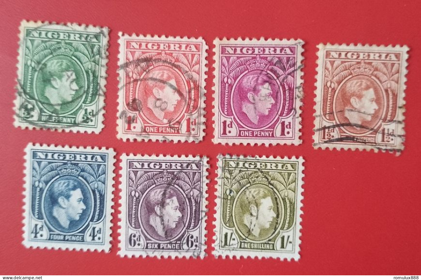 Nigeria King George VI 1938 7 USED STAMPS - Nigeria (...-1960)