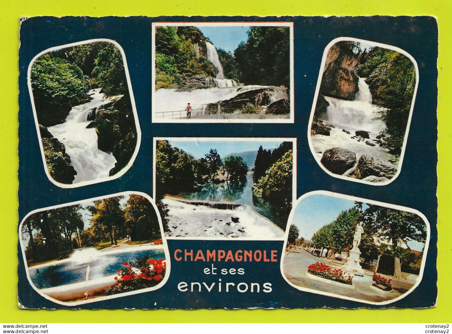 39 CHAMPAGNOLE Et Ses Environs Multivues Cascade De La Billaude Perte De L'Ain Postée à 71 Pierre De Bresse En 1969 - Champagnole
