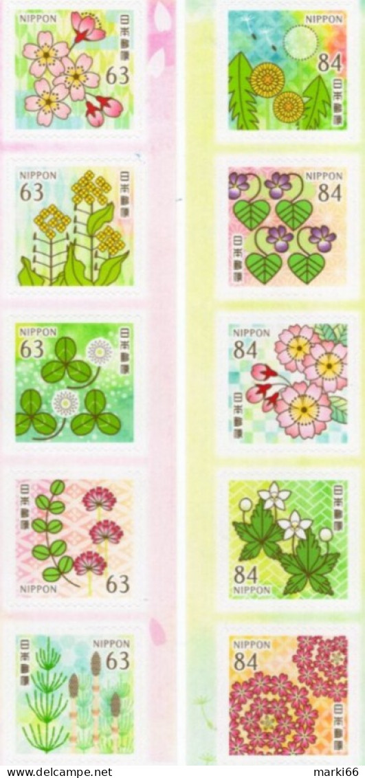 Japan - 2024 - Spring Greetings - Mint Self-adhesive Stamp Set - Neufs