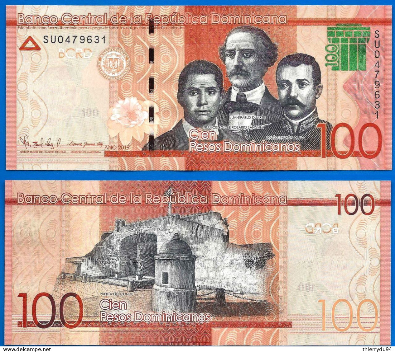 Republique Dominicaine 100 Pesos Dominicain 2019 Neuf UNC Dominican Republic Paypal Bitcoin OK - Dominicana