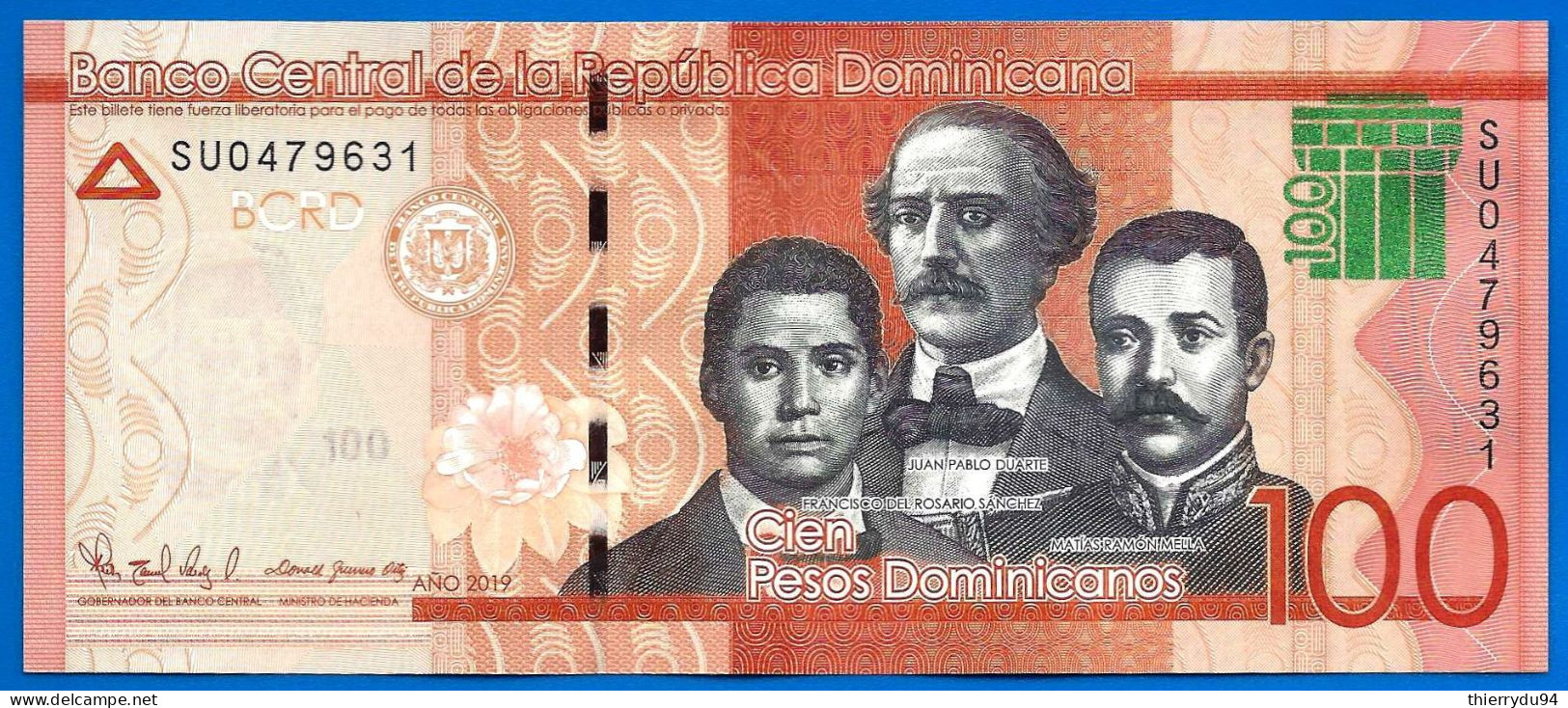 Republique Dominicaine 100 Pesos Dominicain 2019 Neuf UNC Dominican Republic Paypal Bitcoin OK - Dominicaine