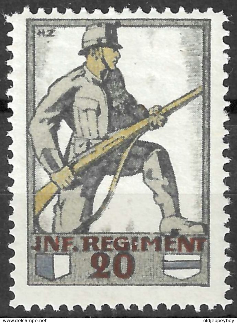 Suisse /Schweiz/Switzerland // Vignette Militaire HELVETIA - Soldatenmarken - "JNF. REGIMENT 20" - MH* - (ref. 28) MLH  - Vignetten