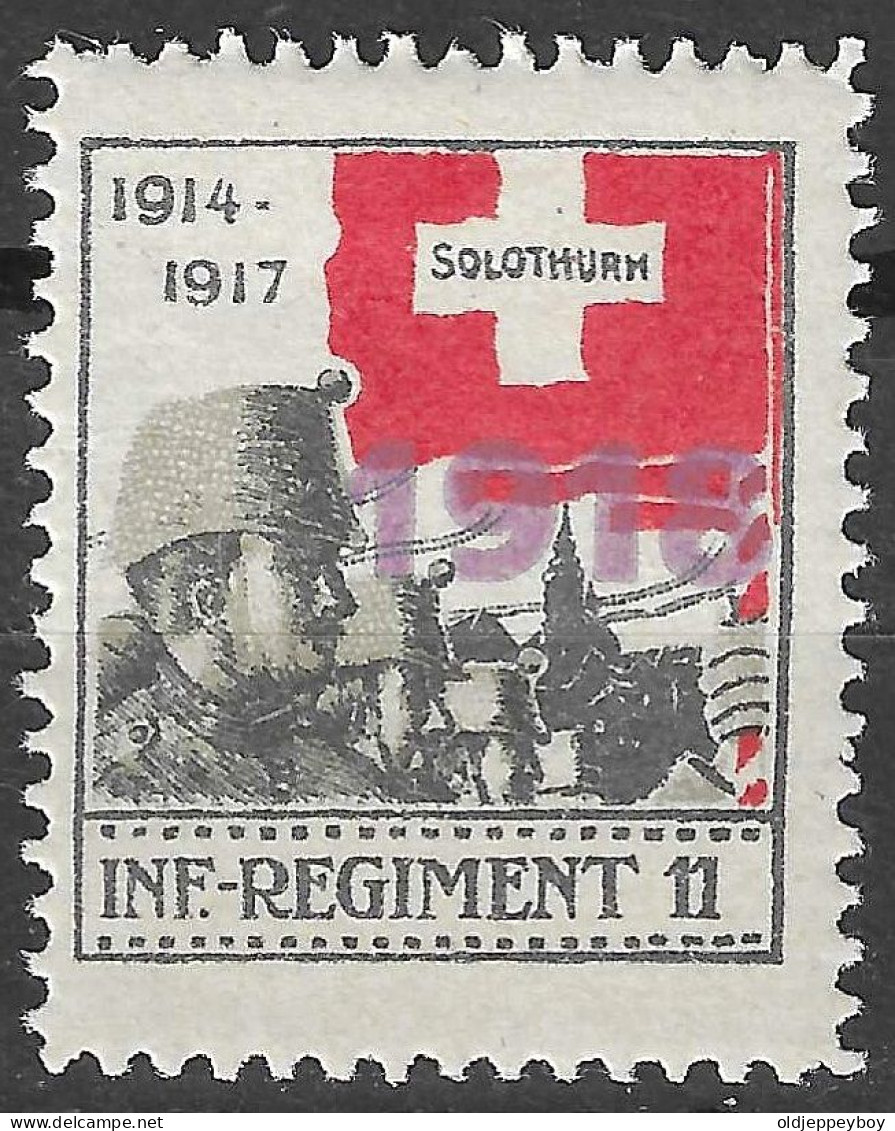 SWITZERLAND Suisse // Poste Militaire // Vignette-timbre // 1914-1917 2.Division, Inf.Regiment 11 No.51 OVERPRINT 1918 - Vignettes