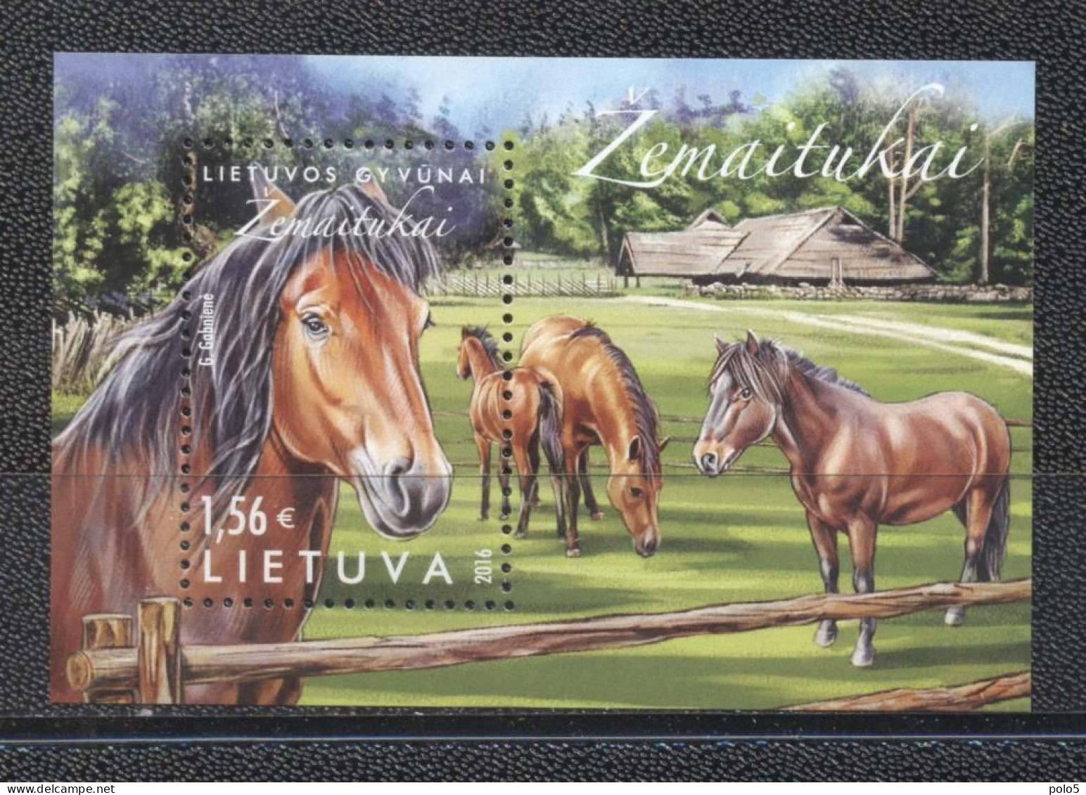 Lituania 2016- Lihuanian Animals- The Zemaitukas Horse M/Sheet - Lithuania