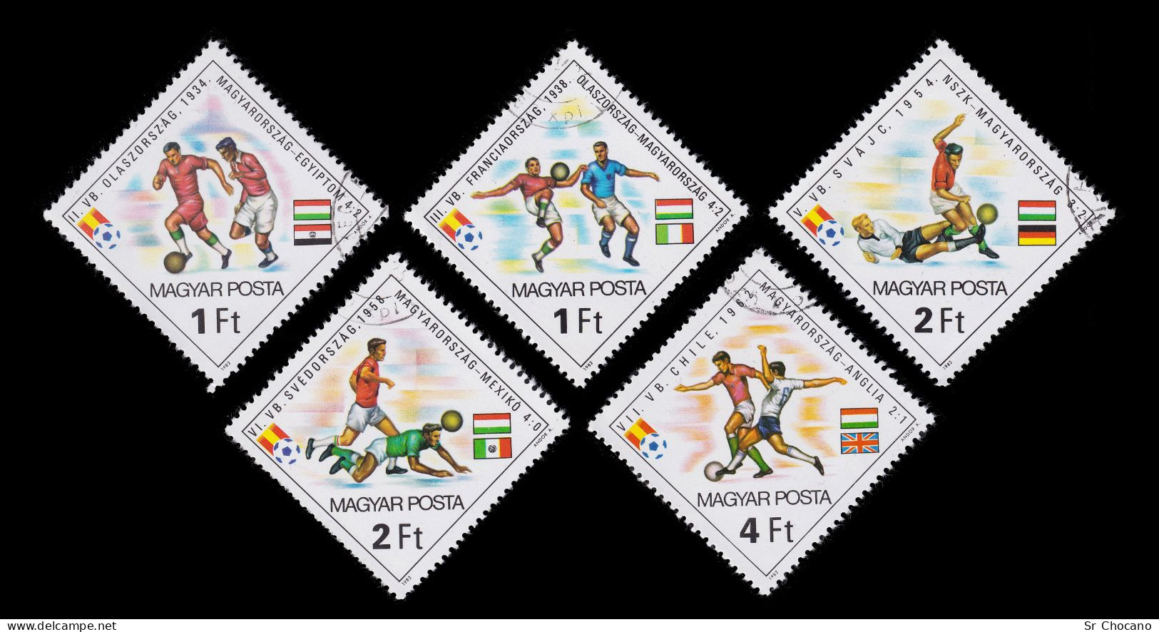 WORD FOOTBALL CHAMPION SHIP.SET 10 STAMPS.HUNGARY-MONGOLIA.1982 USED. - Sonstige & Ohne Zuordnung