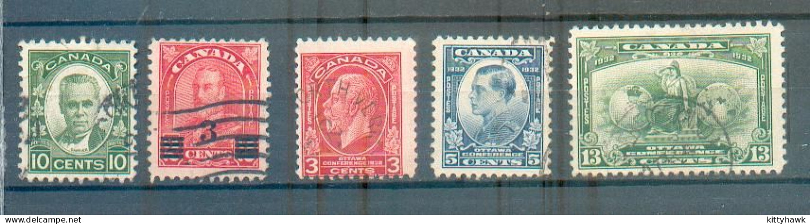 C 177 - CANADA - YT 156 / 157 / 158 à 160 ° Obli - Used Stamps