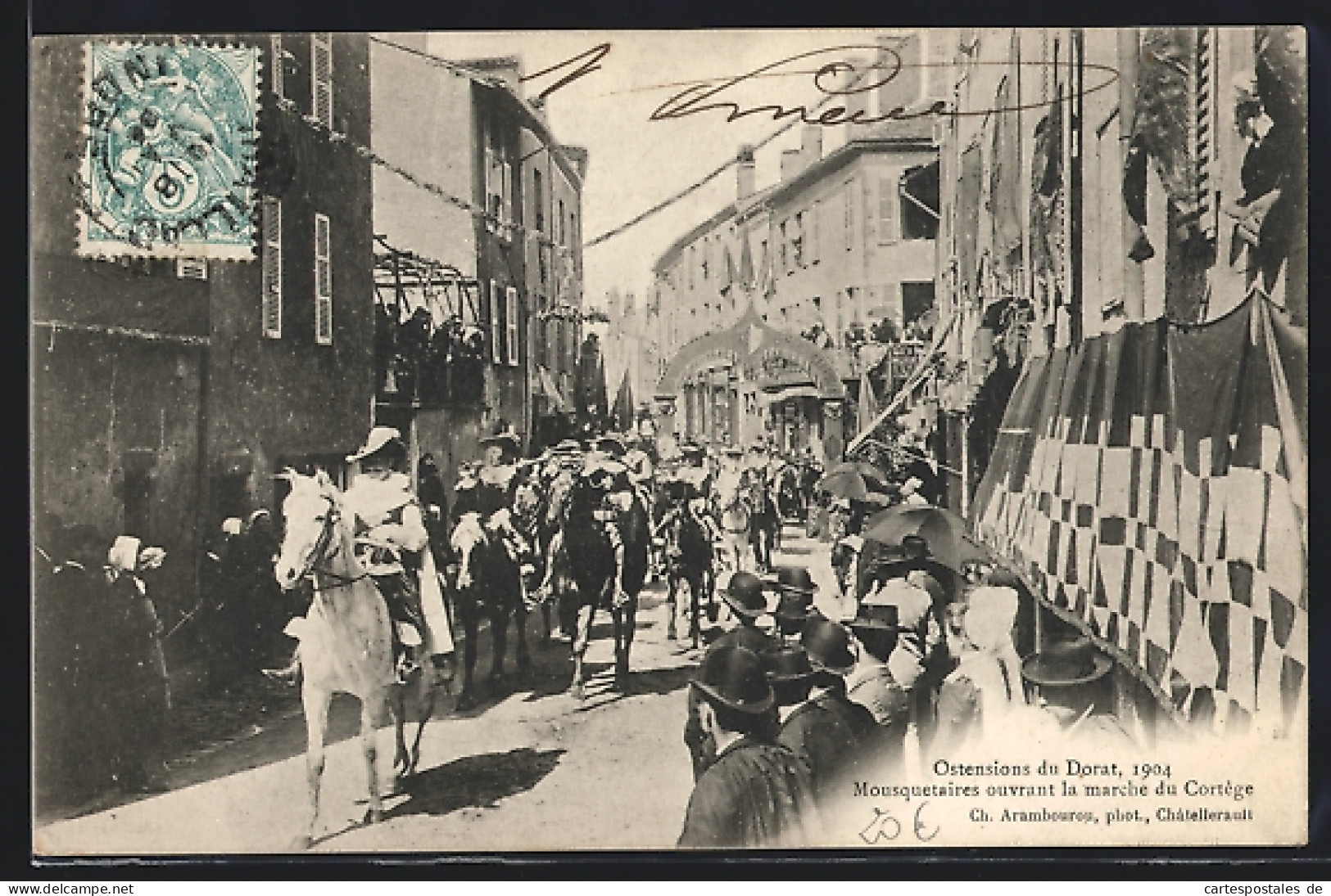 CPA Cortège, Ostesions Du Dorat 1904, Mousquetaires Ouvrant La Marche Du Cortège  - Le Dorat