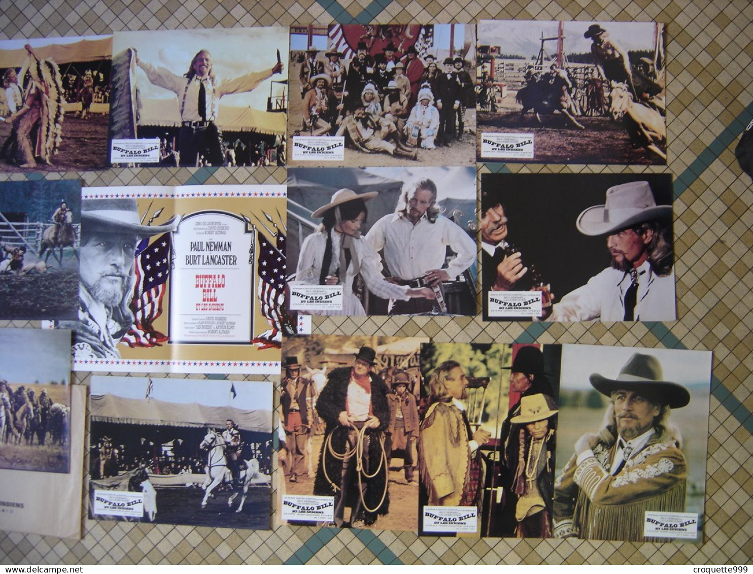 Jeu Photos D'Exploitation Lobby Cards BUFFALO BILL INDIENS Newman Chaplin Lancaster - Photos