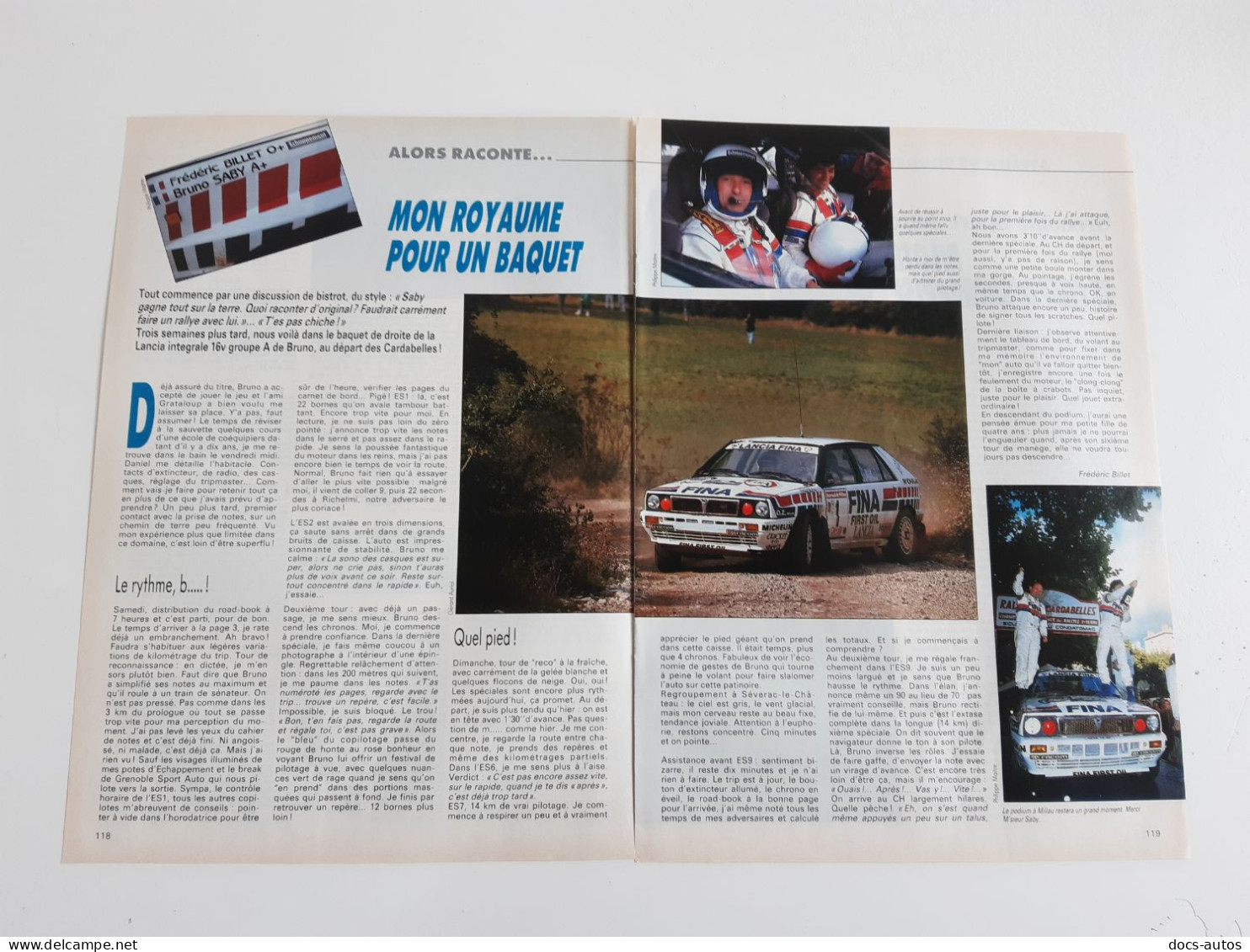 Coupure De Presse Sport Automobile Championnat De France Terre 1991 - Cardabelles - Andere & Zonder Classificatie