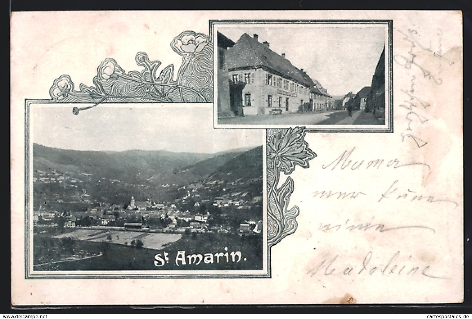CPA St. Amarin, Vue Générale Im Tal, Vue De La Rue  - Saint Amarin