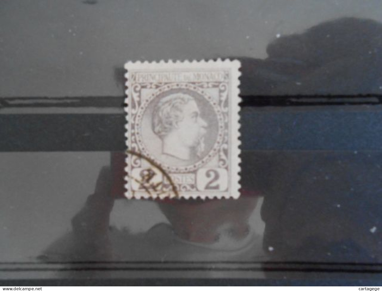 MONACO YT 2 - PRINCE CHARLES III - 2c. Violet-gris - Used Stamps