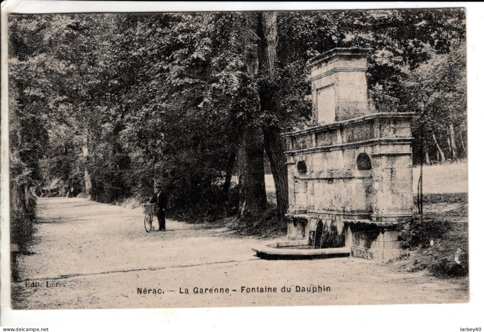 47 Nerac La Garenne -  Fontaine Du Dauphin - Cartes Postales Ancienne - Nerac
