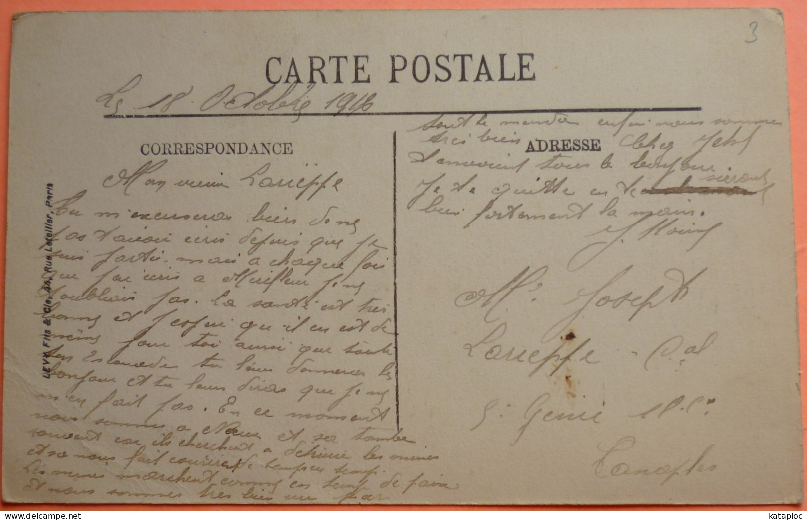 CARTE BETHUNE - 62 - LA CAISSE D'EPARGNE - 1916 - SCAN RECTO/VERSO - 3 - Bethune