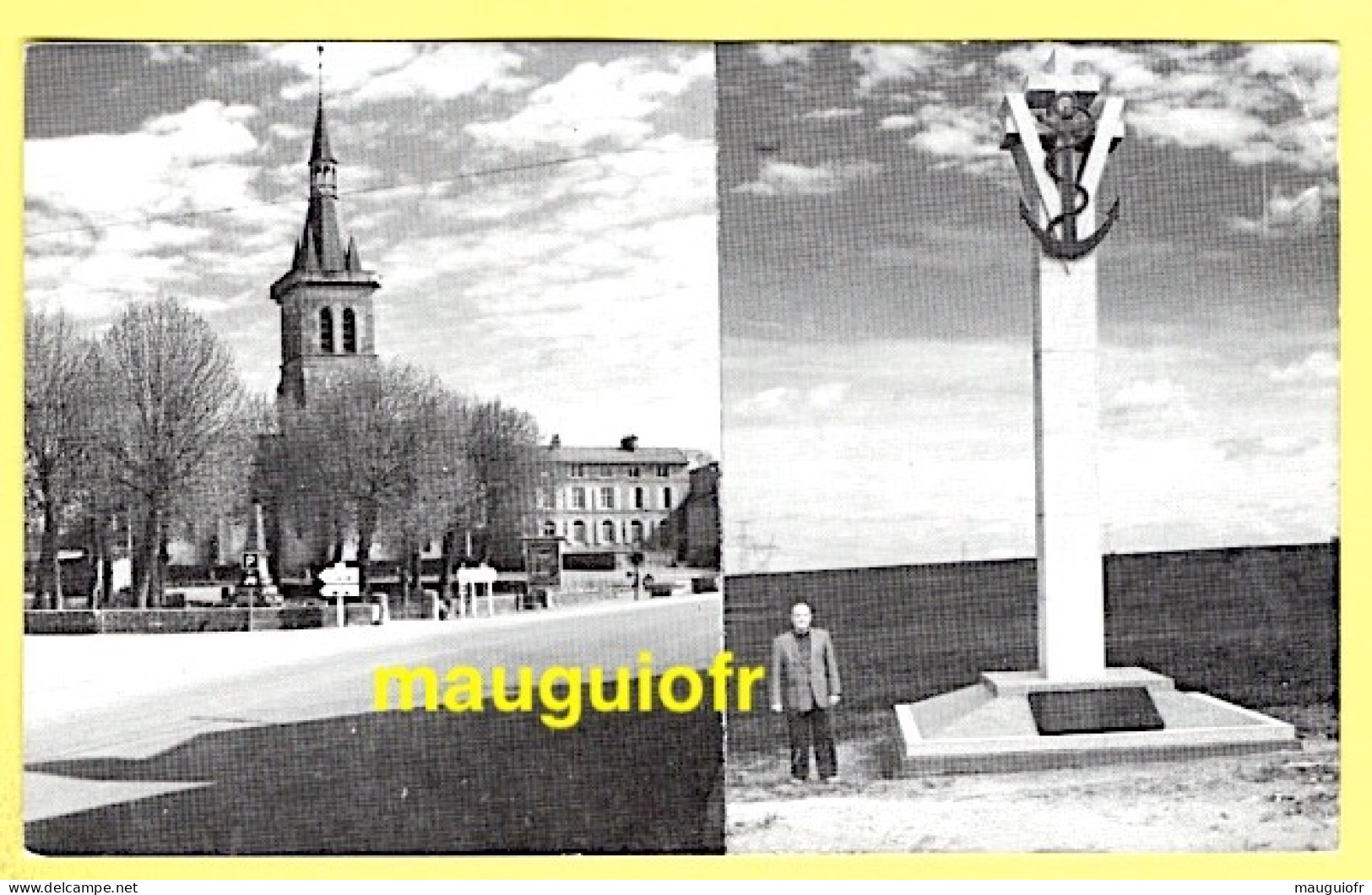 21 CÔTE D' OR / COULMIER-LE-SEC / EGLISE ET MONUMENT / ANNOTÉE : REMISE D'UNE GERBE PAR LE COLONEL CANAL LE 16 DÉCEMBRE - Autres & Non Classés