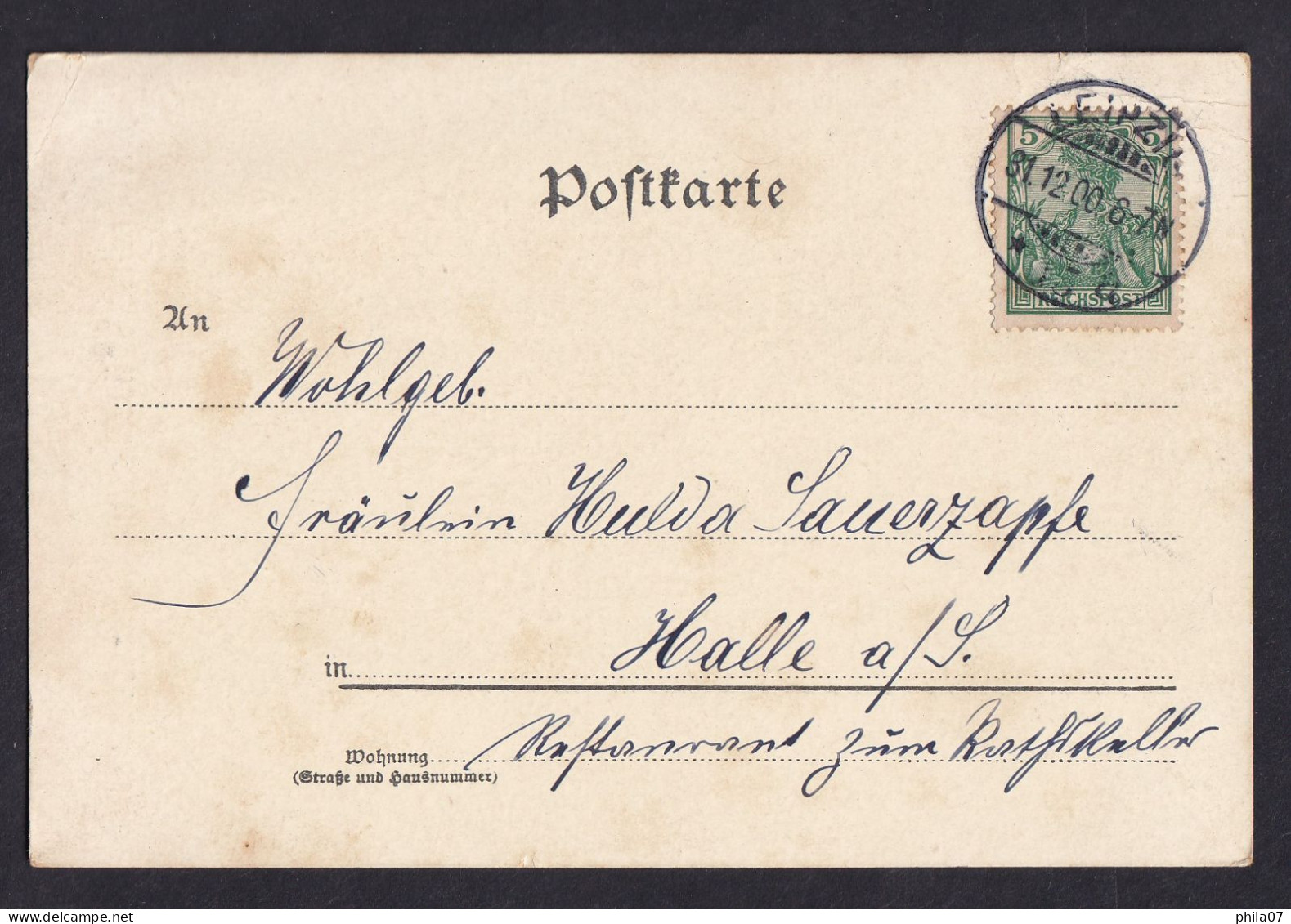 Die Besten Wunsche Zum Jahreswerhset / Year 1900 / Long Line Postcard Circulated, 2 Scans - Autres & Non Classés