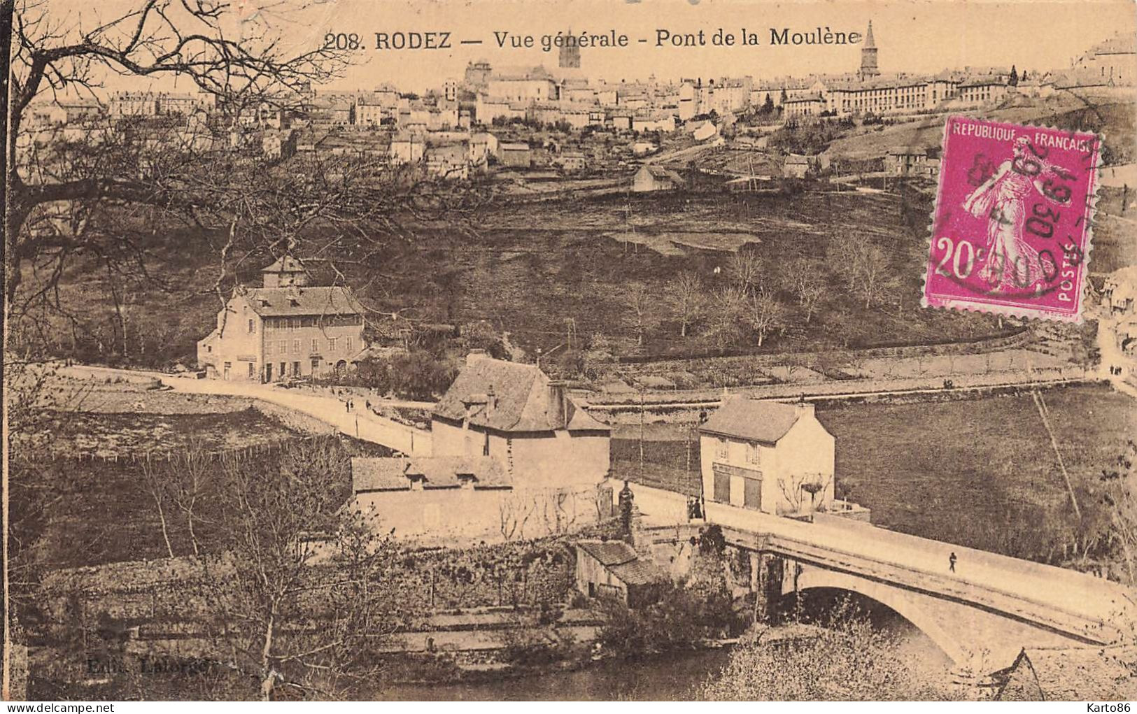 Rodez * Vue Générale De La Commune , Pont De La Moulène - Rodez