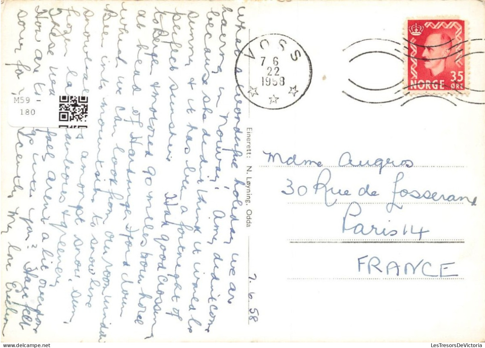 NORVEGE - Oslo - Lateloss - Odda - Hardanger - Carte Postale - Norvège