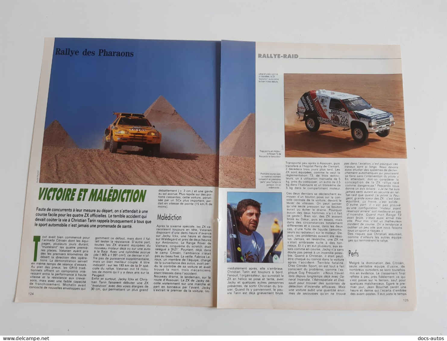 Coupure De Presse Sport Automobile Rallye Des Pharaons 1991 - Autres & Non Classés