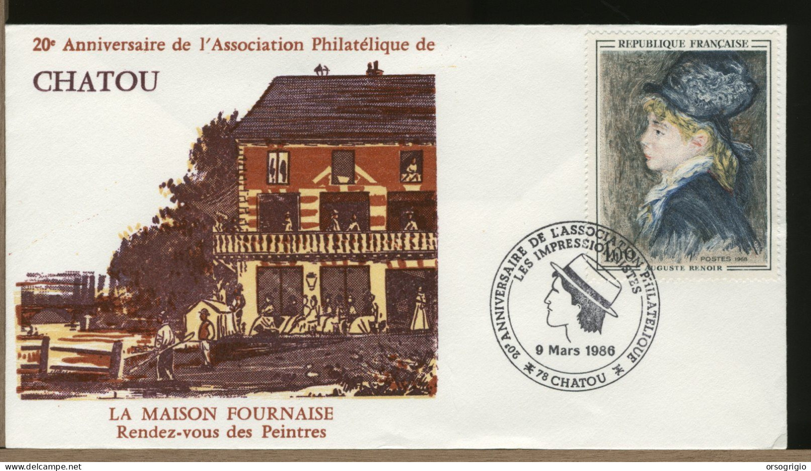 FRANCIA FRANCE -  CHATOU  CAPPELLO - Commemorative Postmarks