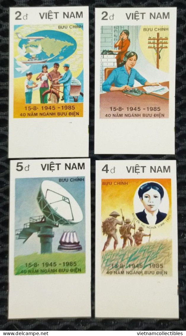 Viet Nam Vietnam MNH Imperf Stamps 1985 : Bike / Bicycle / 40th Founding Ann. Of Posts & Telecom. Scott#1656-59 (Ms495) - Viêt-Nam
