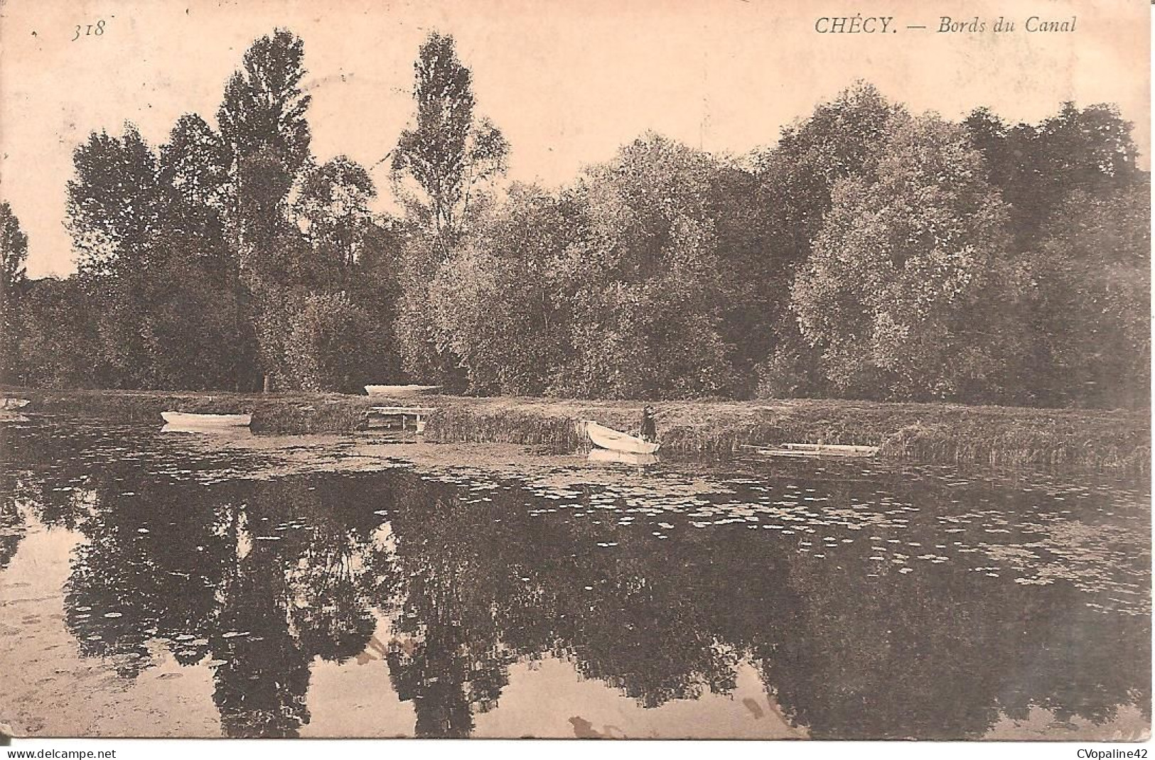 PENICHES - BATELLERIE - CHECY (45) Bords Du Canal En 1910 - Hausboote