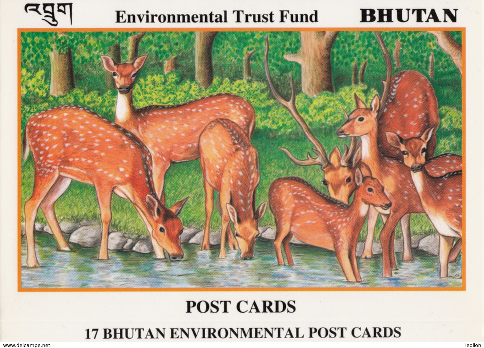 BHUTAN Post 1993 Set Of 17 Environmental Trust Fund Postcards, Unused In Cover - Bután