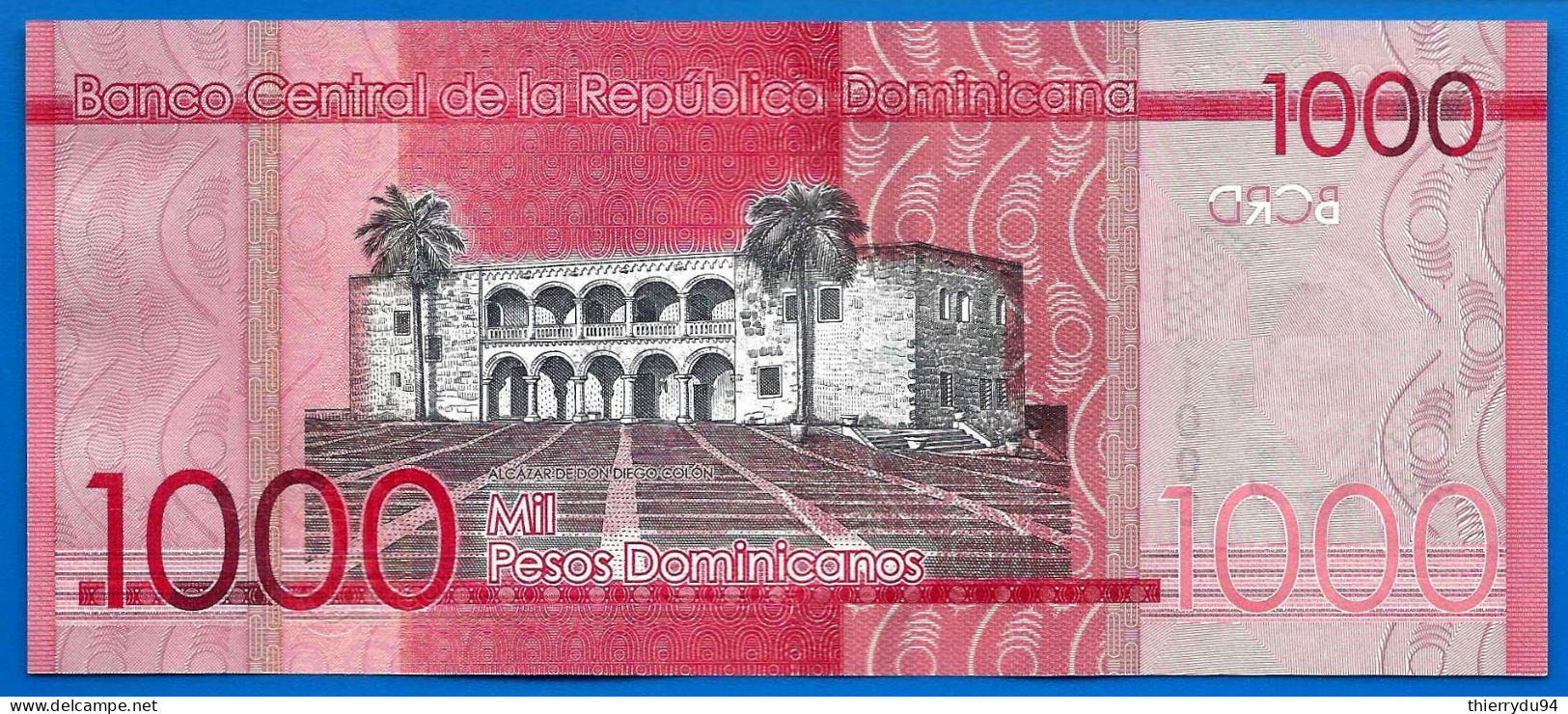 Republique Dominicaine 1000 Pesos Dominicain 2022 Neuf UNC Palace Of Dominican Republic Paypal Bitcoin OK - Dominikanische Rep.