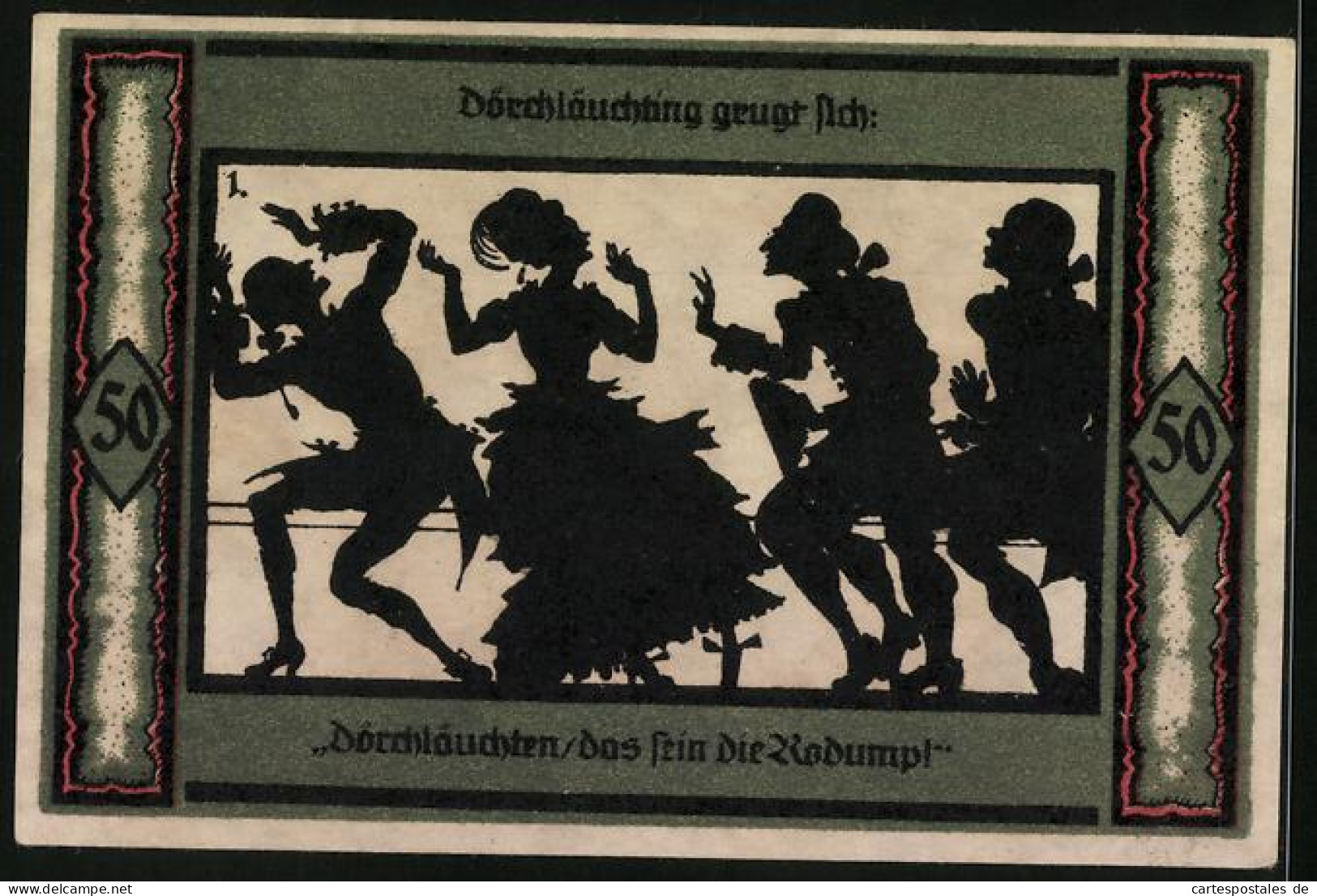 Notgeld Neustrelitz 1921, 50 Pfennig, Abendgesellschaft Sitzt Beisammen  - [11] Emissions Locales
