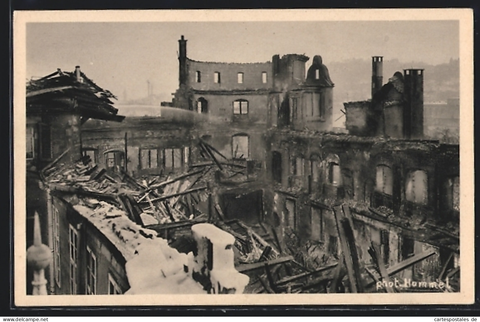 AK Stuttgart, Inneres Des Ausgebrannten Schlosses 1931  - Catastrophes